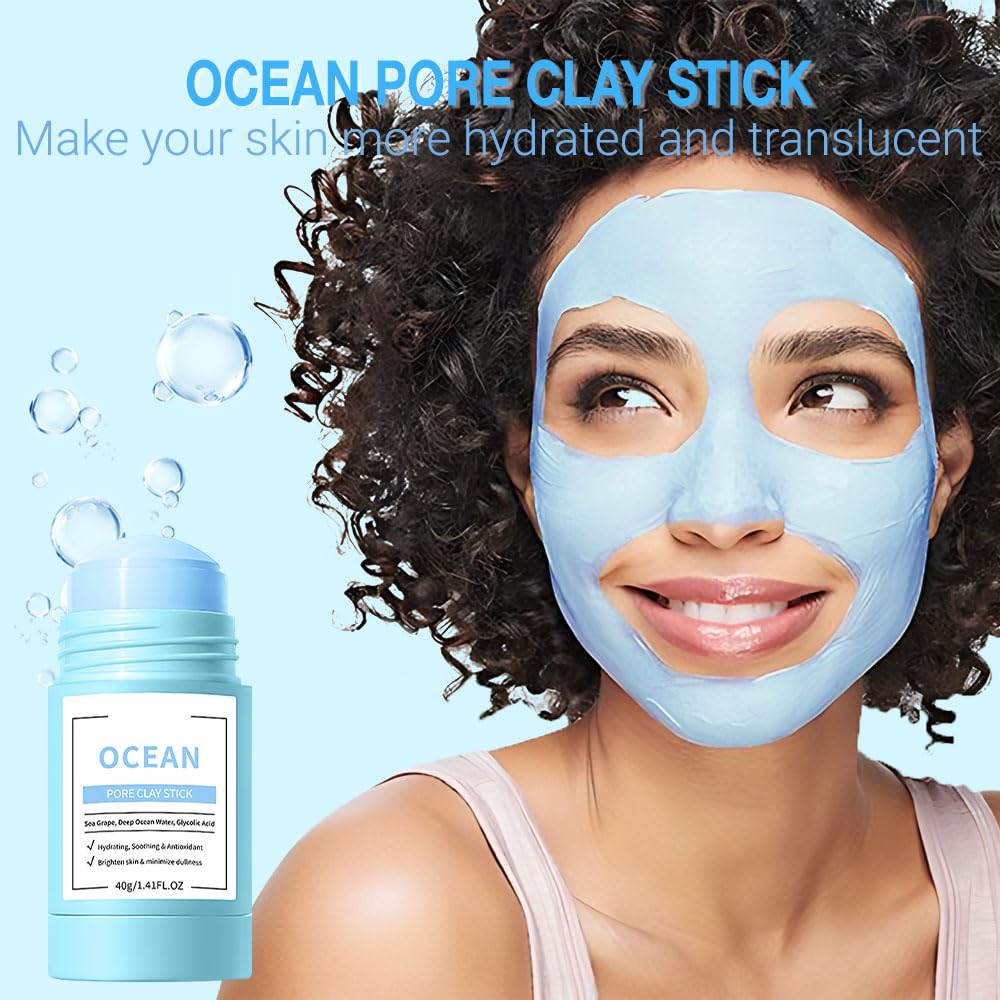 Clay Mask For Face Skincare, Blackhead Remover Face Mask with Blueberry Extract, Deep Pore Cleansing, Moisturizing, Skincare Facial Mask for Refining Pores and Controlling Oil, 40g/1.35oz