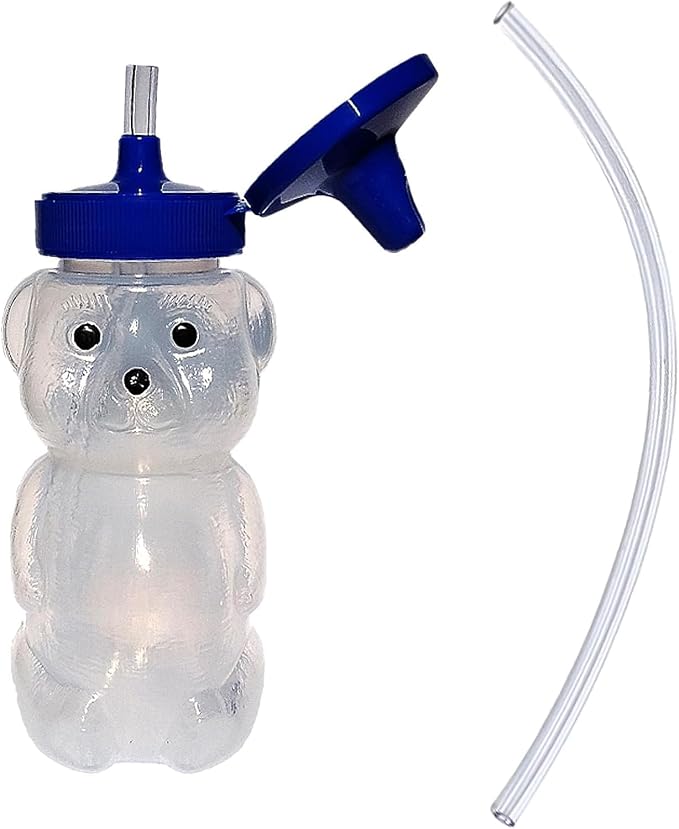 TalkTools Honey Bear Straw Cup, Dishwasher Safe Baby Drinking Bottle, Premium Food-Grade Material, Honeybear Sippy Cup for Ages 4+ Months, Trainer for Babies, Kids and Toddlers (Single 5oz)