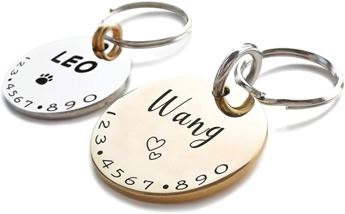 Cats Dogs ID Tags Personalized Lovely Symbols Pets Collar Name Accessories by Acatinthetree