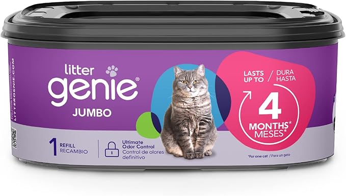 Litter Genie Refill Bags | Jumbo 6-Pack | Up to 4 Months of Supply in 1 by LitterGenie