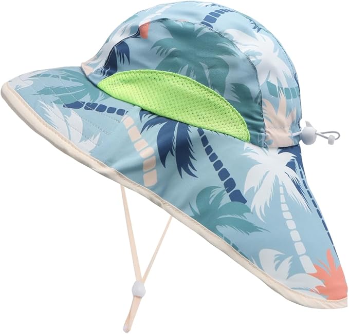 Toddler Baby Boys Swimsuit Rashguard One Piece Zipper Bathing Suit with Sun Hat Infant Swimwear Sunsuit UPF 50+