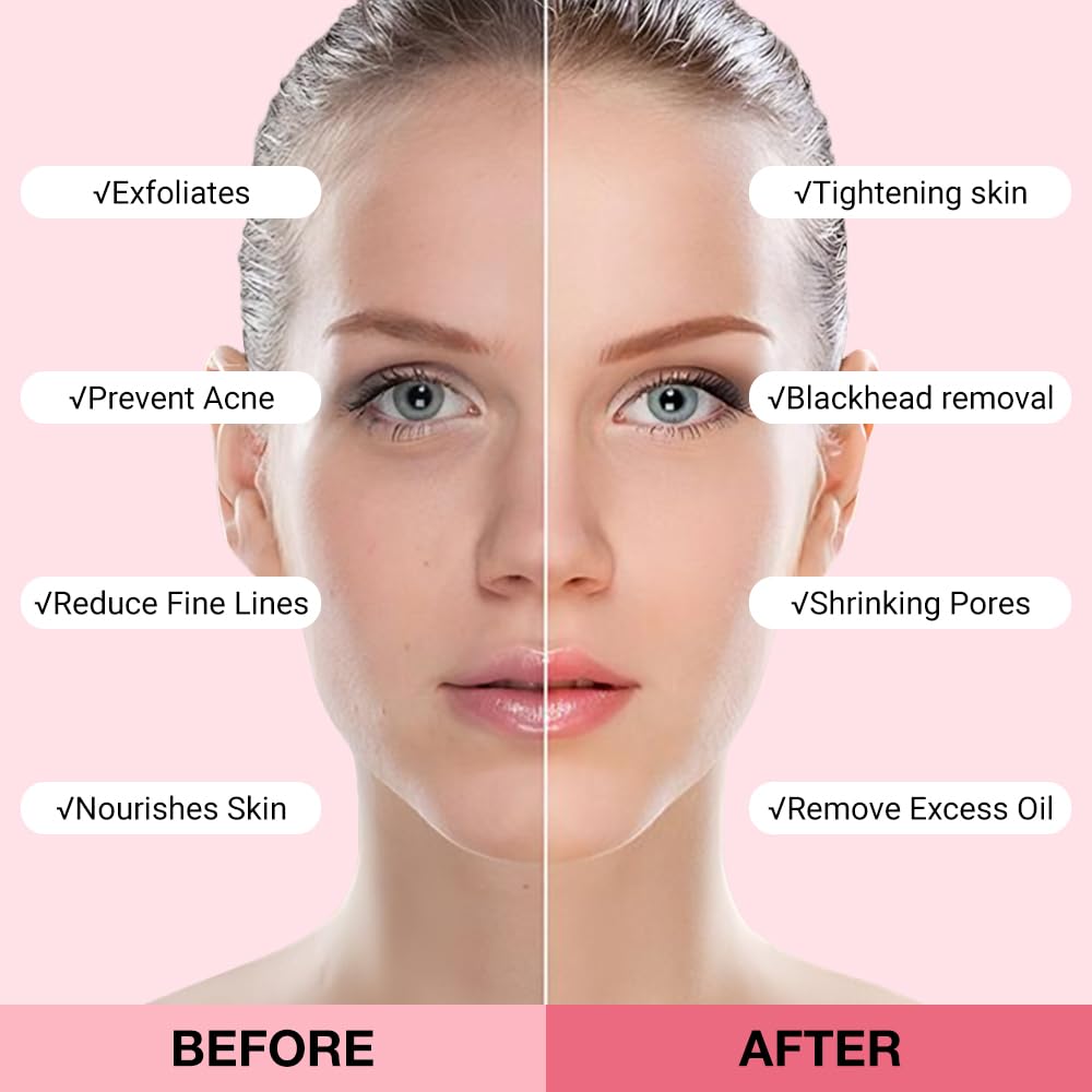 Clay Mask For Face Skincare, Blackhead Remover Face Mask with Strawberry Extract, Deep Pore Cleansing, Moisturizing, Skincare Facial Mask for Refining Pores and Controlling Oil, 40g/1.35oz