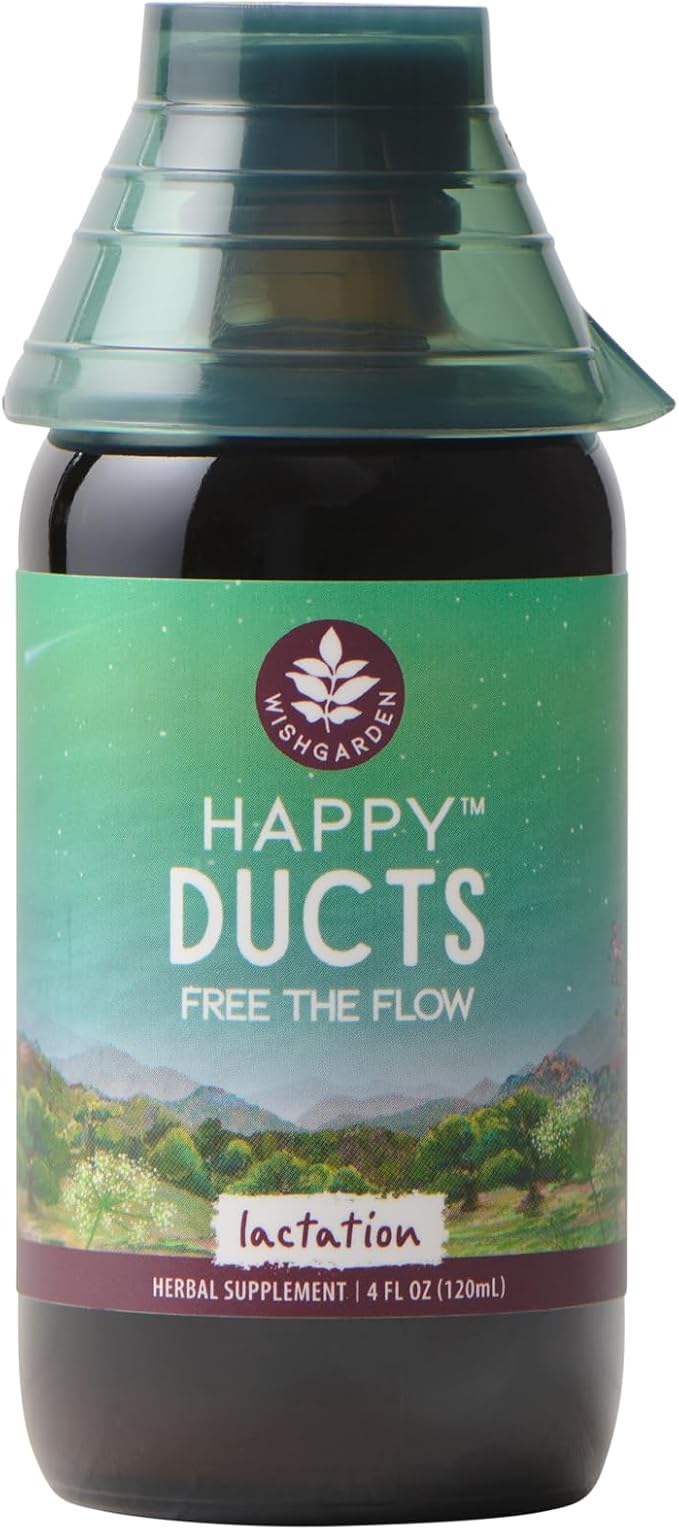 WishGarden Herbs Happy Ducts Lactation Support - Clogged Milk Duct Relief Supplement, Herbal Breastfeeding Support Supplement Tincture for Breast Engorgement Relief and Clogged Milk Ducts, 4oz