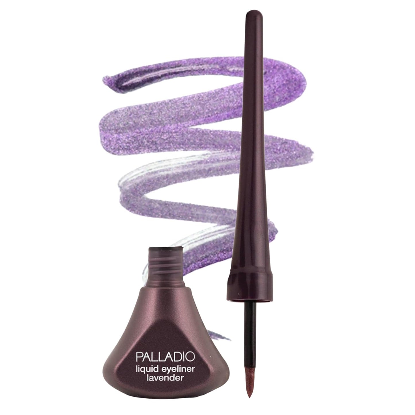 Palladio Liquid Eyeliner, Highly Pigmented and Waterproof Eyeliner, For Intense Eye Definition, Smear-proof Eyeliner Liquid, Includes Easy Grip Wand and Felt Tip Eyeliner Applicator, Lavender