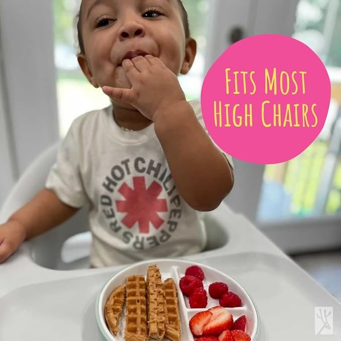 Elk and Friends Kids 6.7” Porcelain Divided Plates with Silicone Suction Sleeves + Silicone Lids | Suitable for Babies/Kids/Toddlers | Microwave & Dishwasher Safe | Non Slip | Snack Dishes | 4 Pack
