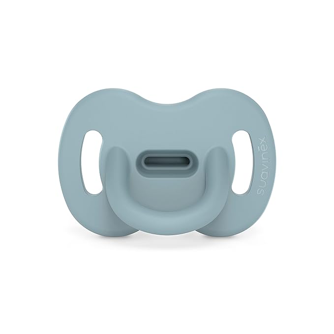 Color Essence SX PRO Silicone Baby Pacifier 1Pk, Made with 100% Soft Silicone, Baby Essentials Perfect for Breastfeeding Babies, Designed in Spain, 6-18 Mths, Immensity Blue
