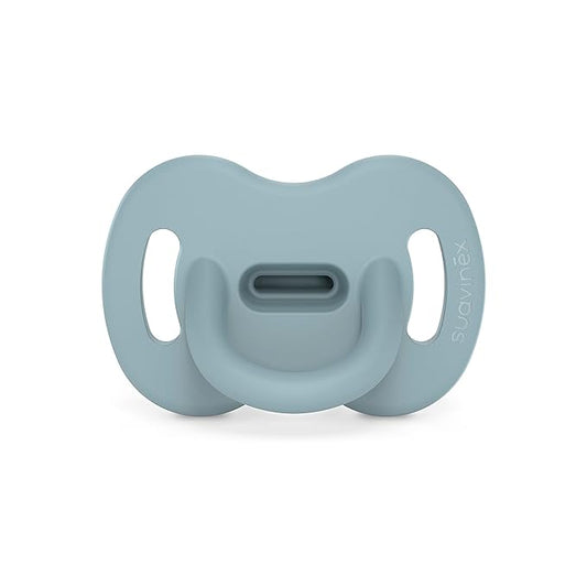 Color Essence SX PRO Silicone Baby Pacifier 1Pk, Made with 100% Soft Silicone, Baby Essentials Perfect for Breastfeeding Babies, Designed in Spain, 6-18 Mths, Immensity Blue