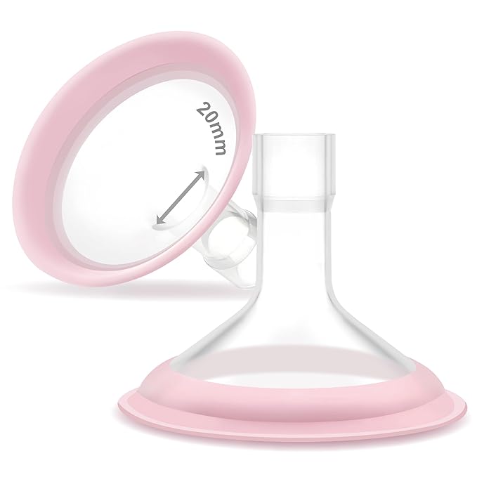 20mm Maymom MyFit Shields, Pano Series; Compatible with Medela Breast Pump- PersonalFit, Freestyle, Harmony, Maxi, Freestyle Flex Connector; Connect to Maymom Widemouth/Narrow Connector, 2pcs
