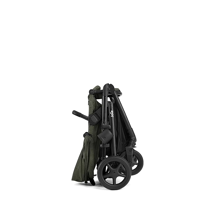 Joie Ginger 4-in-1 Convertible Pramette and Stroller, Height Adjustable seat, All-Wheel Suspension, Extra Storage – for Newborns and Toddlers (Evergreen)