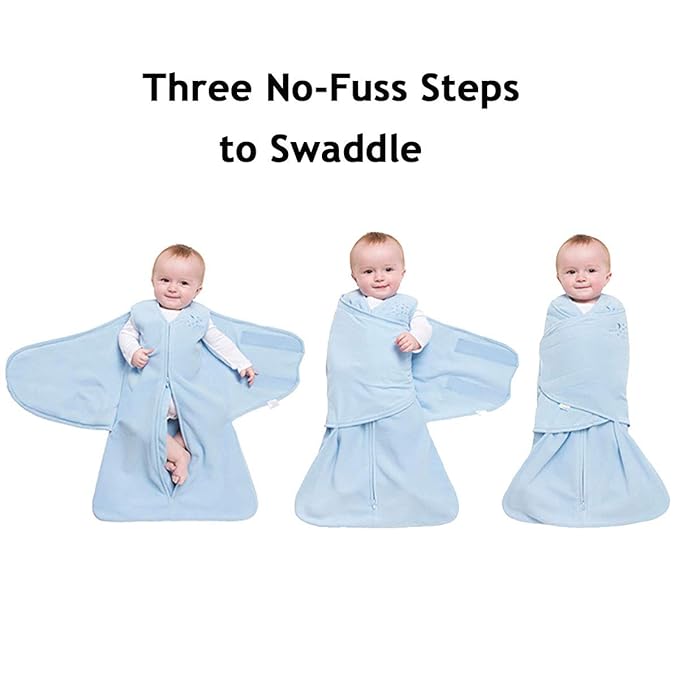 HALO 100% Cotton Sleepsack Swaddle, 3-Way Adjustable Wearable Blanket, TOG 1.5, Navy Hedgehog, Small, 3-6 Months