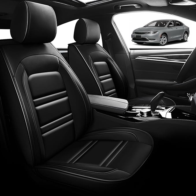 Seat Cover for Chrysler Car 200 2011-2017 | Car Seat Covers Front Seats, Waterproof Seat Protectors, Automotive Front Seat Covers (Front Seat, Black)