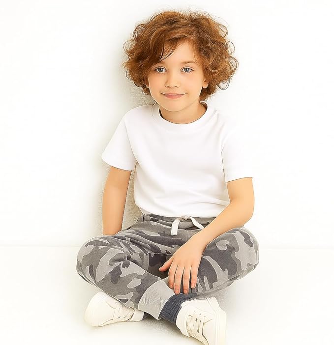 Boys Pants, Toddler 3 Pack Drawstring Elastic Sweatpants Cartoon Active Joggers