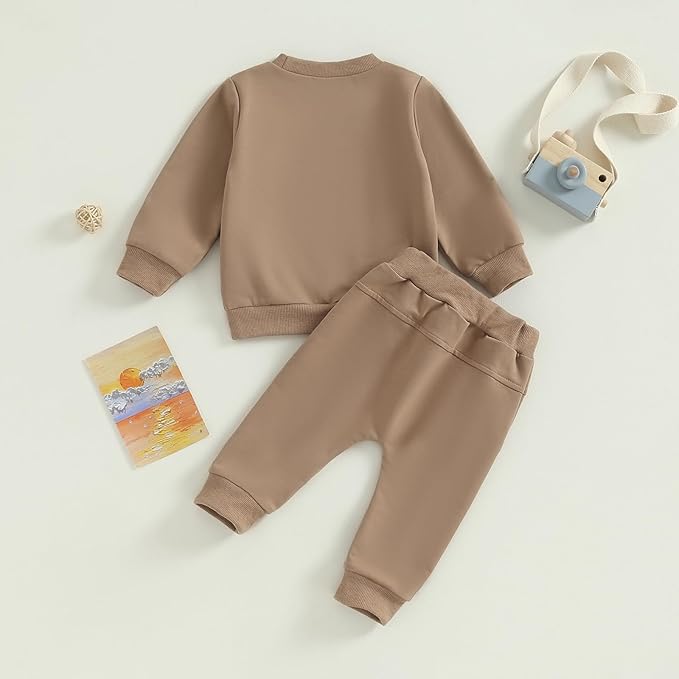 Tiaham Baby Boy Clothes Girl Outfits Fashion Sweatshirt Sweat Pant Kids Toddler Tops Pant Sets
