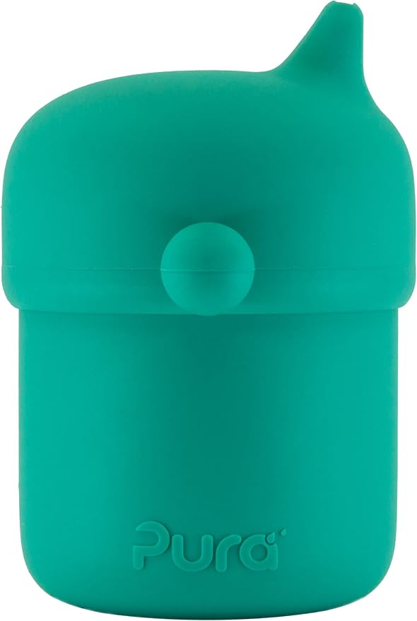 Pura my-my Silicone Sippy Cup 5oz/150ml - Training Cup, Reusable, Platinum Food Grade Medical Grade, Spill Proof Cups for Kids, Toddlers, Babies & Infants (Mint)