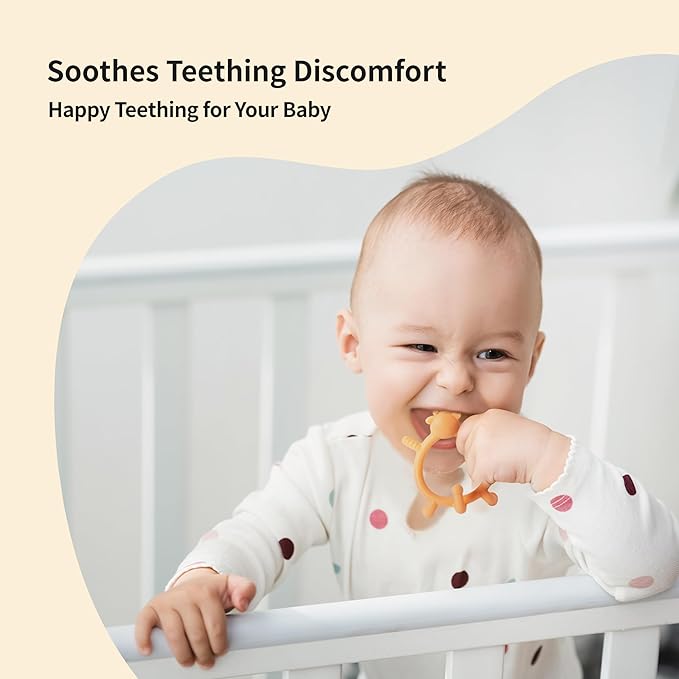 Pigeon Silicone Baby Teether – Multi-Textured Teething Relief Toys, Lightweight & Easy to Grasp, 6+ Months (Blue Cat, 1 Count)