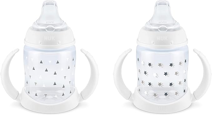 NUK Learner Cup, 6+ Months, Timeless Collection, Amazon Exclusive, 5 Oz, Pack of 2 – BPA Free, Spill Proof Sippy Cup