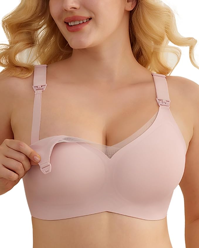 As Fairy Nursing Bras for Breastfeeding Mesh Lace Seamless Maternity Bra Pregnancy Sleep Wireless Pumping Bralette
