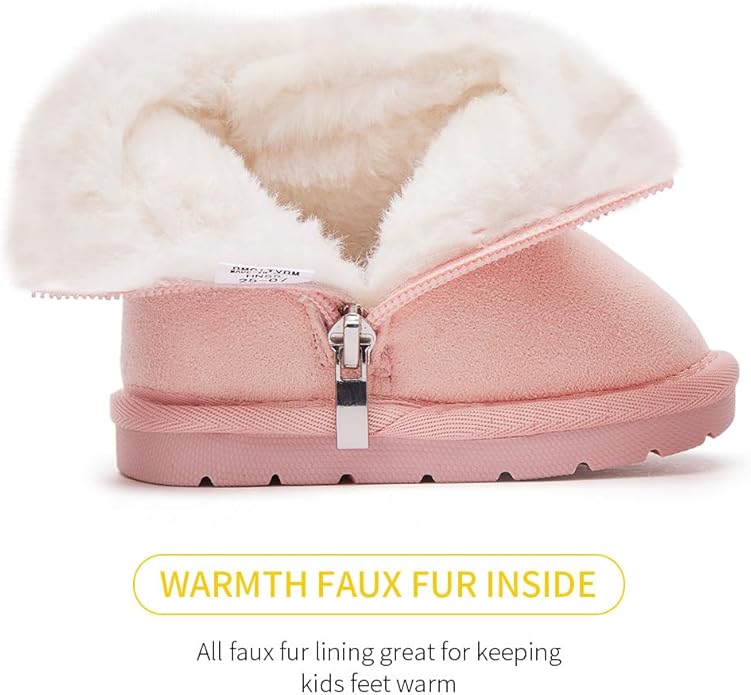 BMCiTYBM Girls Boys Snow Boots Warm Winter Fur Lined Baby Shoes (Infant/Toddler/Little Kid)