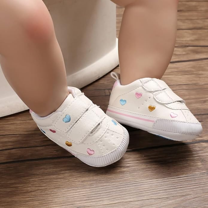 Clowora Baby Boys Girls Shoes Non-Slip Rubber Sole Sneakers Infant First Walking Toddler Crib Shoes Newborn Loafers Flats.