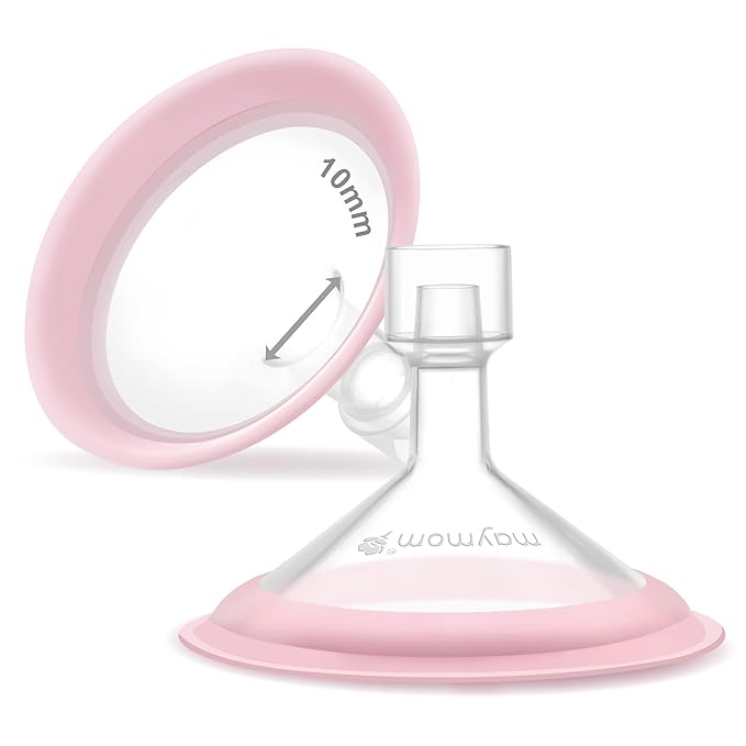 10mm Maymom MyFit Shields, Pano Series; Compatible with Medela Breast Pump- PersonalFit, Freestyle, Harmony, Maxi, Freestyle Flex Connector; Connect to Maymom Widemouth/Narrow Connector, 2pcs