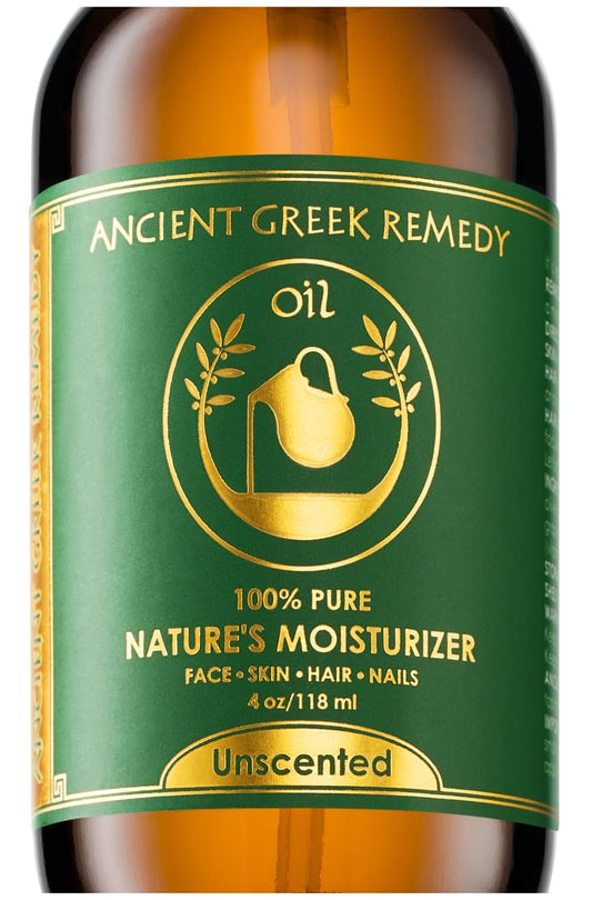 Ancient Greek Remedy - Hydrating Face Oil for Women - Anti-Aging Serum with Organic Jojoba, Rosehip, Sweet Almond, Olive, and Vitamin E - Fast Absorbing Body Oil for Dry Skin - Fragrance Free, 4 fl oz