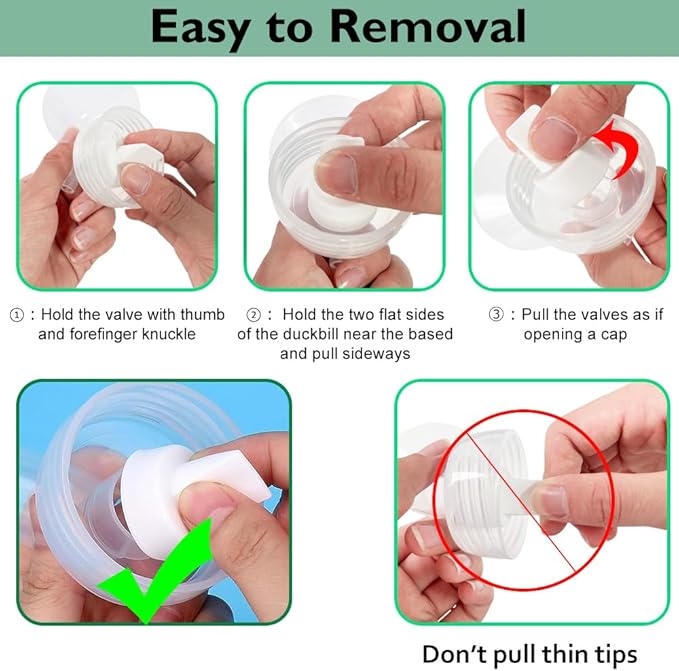 20mm Flange Pump Parts Compatible Spectra S1 S2 9 Breast Pumps Replacement,Full Set Replacements Include Flange Backflow Protector Membrane Duckbill Valve Tube,Not Original Accessories