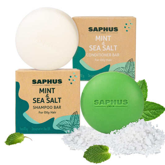 Shampoo Bar and Conditioner Bar Set - Promote Hair Growth & Purifying, Paraben Free and Sulfate Free for Men & Women Dandruff Oily Hair, 2pcs