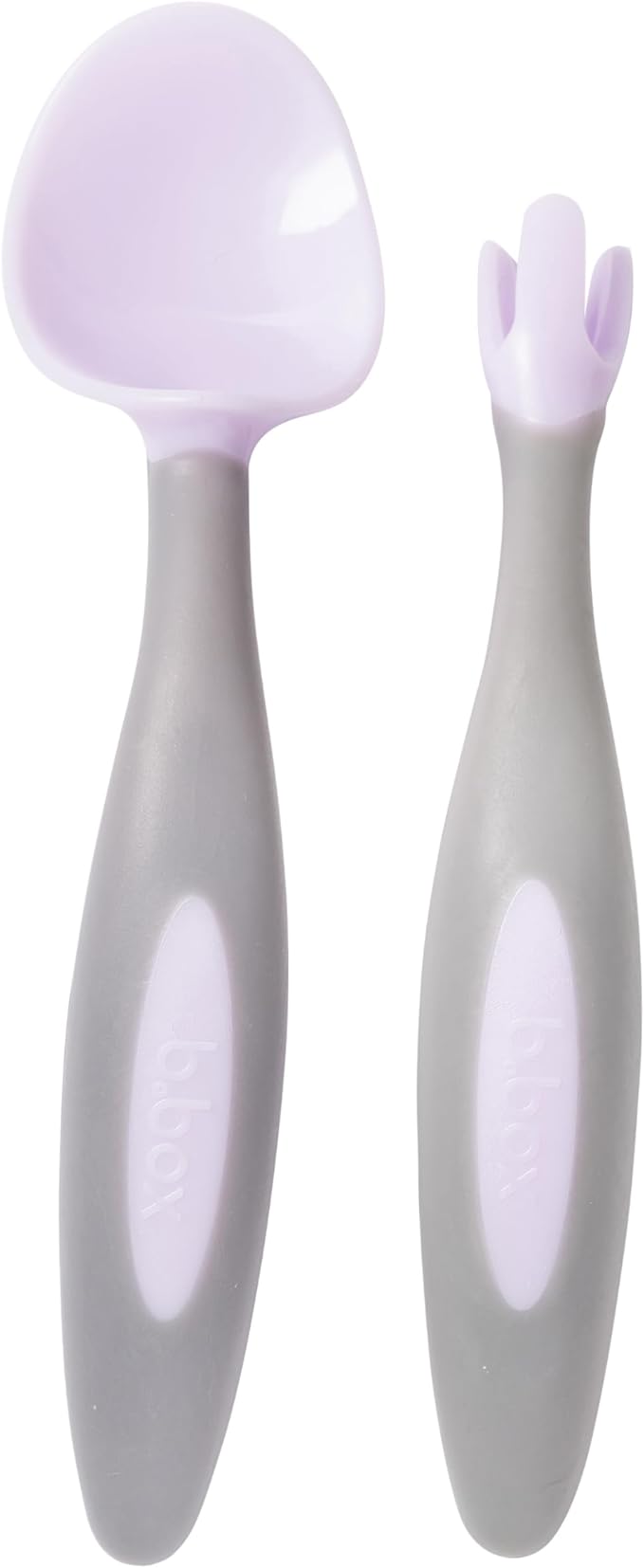 b.box Toddler Cutlery Set – Patented FLORK Flower Fork & Easy-Grip Spoon with Travel Case. BPA-Free, Dishwasher Safe. Designed by Occupational Therapists. Ages 9M+ (Boysenberry)