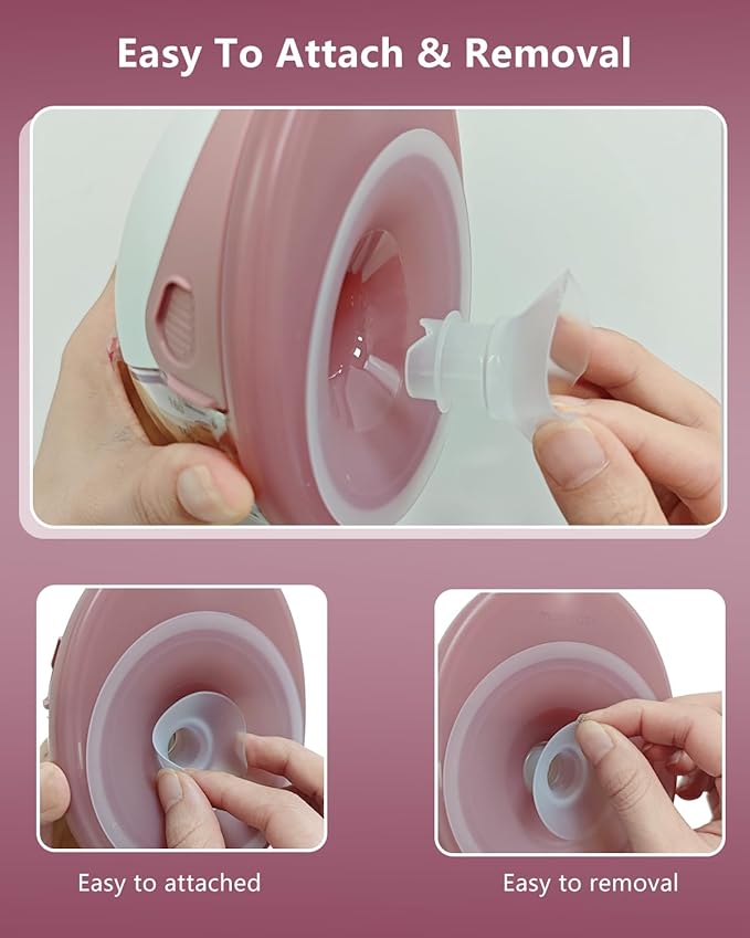 6pcs Updated Silicone Flange Insert 21mm Compatible with Momcozy/Medela/Spectra/Eufy/Lansinoh/TSRETE/Elvie/NCVI/Paruu Breast Pump, for 24mm Flange/Shield, Breastfeeding Essential Replacement Pump Part