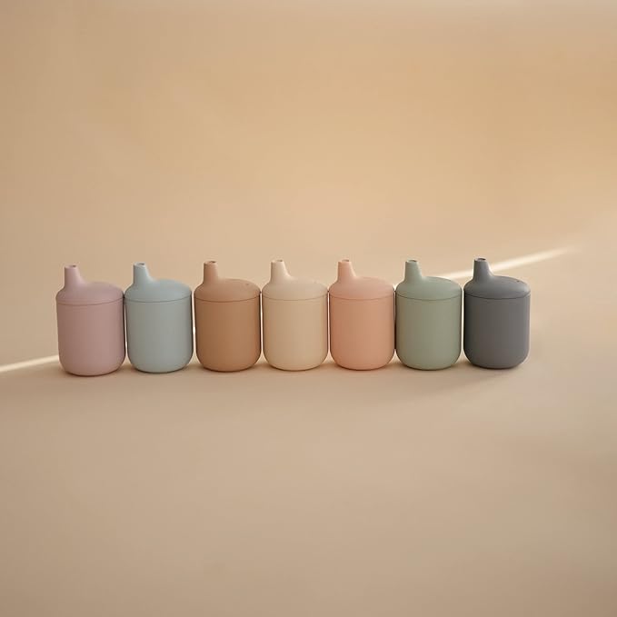 mushie 100% Silicone Baby Sippy Cup | 6 Months+ (Natural)