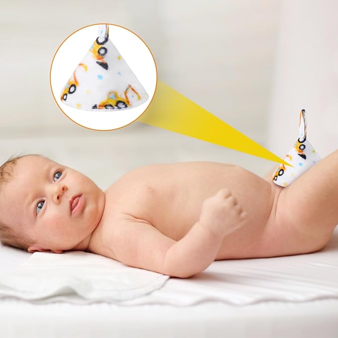 Suhine 10 Pcs Baby Boy Pee Shield Diaper Changing Accessory Reusable Pee Covers Baby Boy Cap for Newborn Boys(Cute)