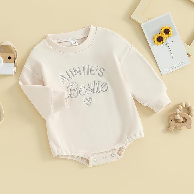 VISGOGO Newborn Infant Baby Boy Girls Oversized Romper Little Dude Sweater Onesie Coming Home Outfit Neutral Clothes