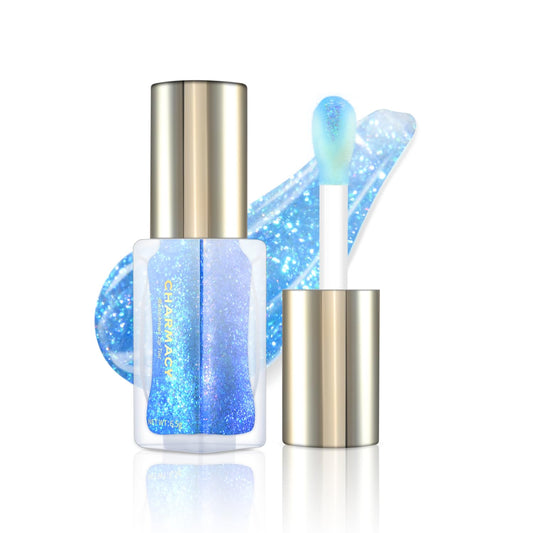 CHARMACY Aurora Chameleon Moisturizing Lip Gloss, MultiColor Shifting Shimmer Lip Gloss, Hydrating Non-Sticky Formula Glitter Lip Glaze, Easy to Apply, Long-Lasting, High-Shine Sheer Finish #05