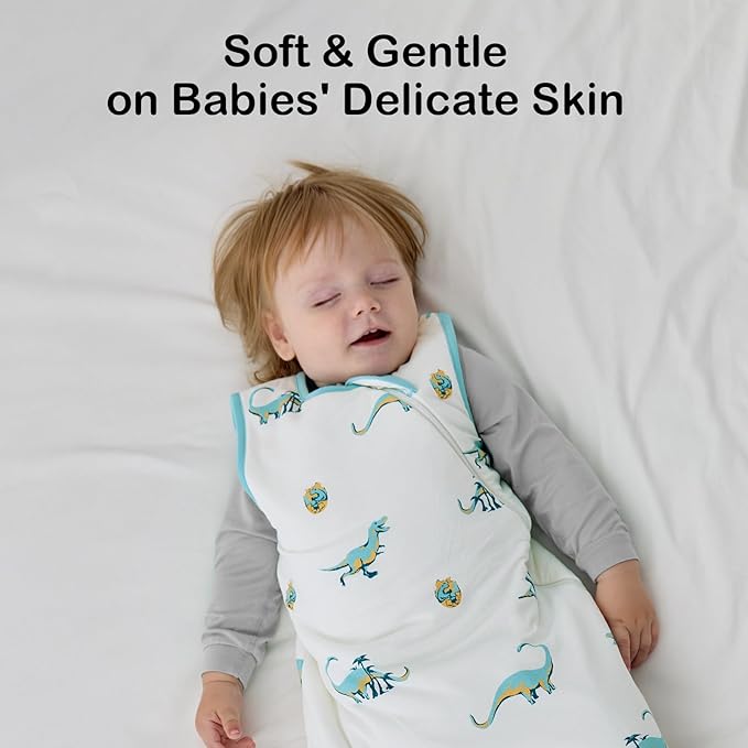 BubblePanda Rayon Made from Bamboo Sleep Sack 12-18 Months 0.5 Tog Soft Lightweight Toddler Sleep Sack 1t for Babies 2-Way Zipper Wearable Blanket Baby 12 Months