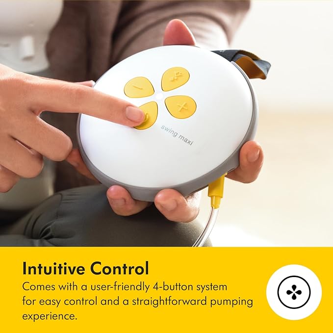 Medela Swing Maxi Hands-Free Double Electric Breast Pump, Easy and Intuitive Design for On-The-Go, Compatible with Medela Family App