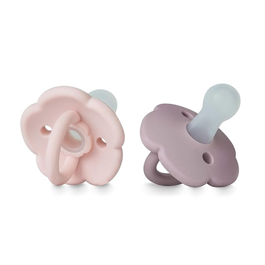 Moonkie Pacifiers Set of 2 | One-Piece Design Baby Pacifier with Large Air Holes | BPA-Free Silicone | Safe for Babies 6 Months+
