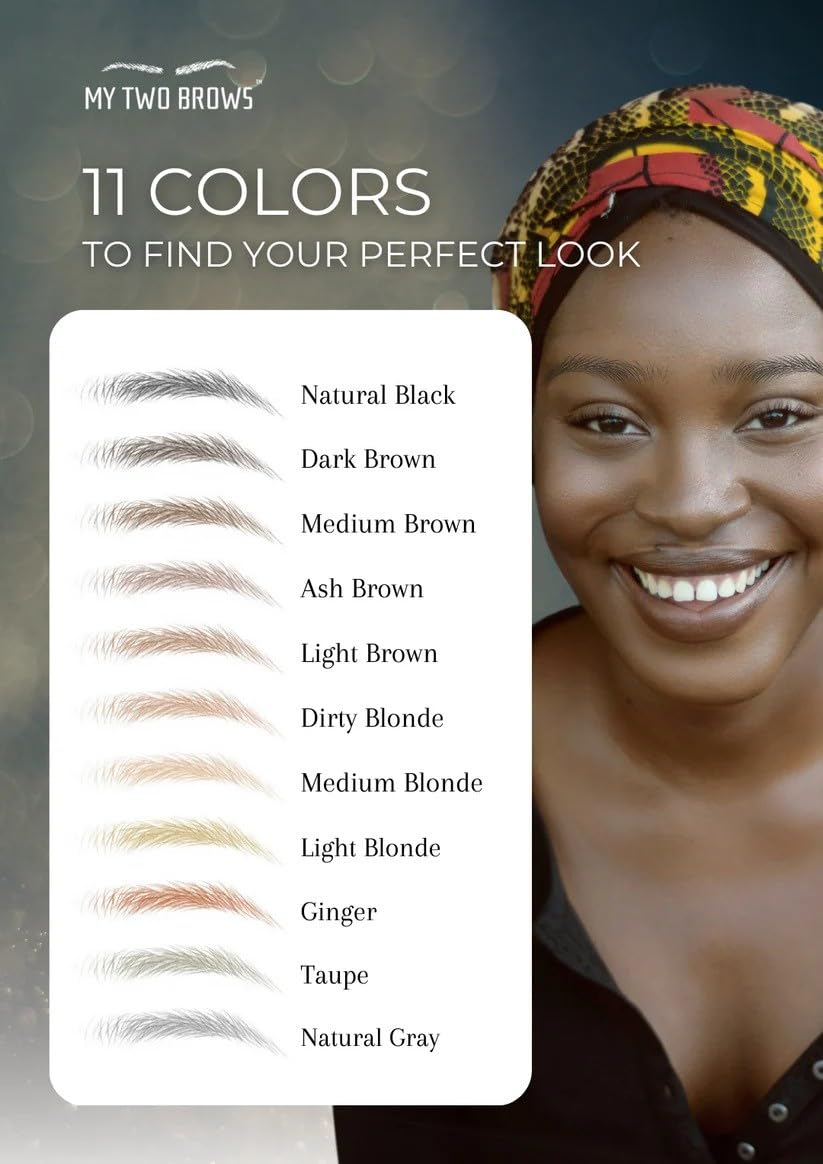 (10 pairs) Taupe Temporary Eyebrow Tattoo - Small Size - Waterproof & Smudgeproof - Assertive Arch Style Eyebrow Stickers - Sheet Lasts up to 30 Days - Won't Work on Existing Brows