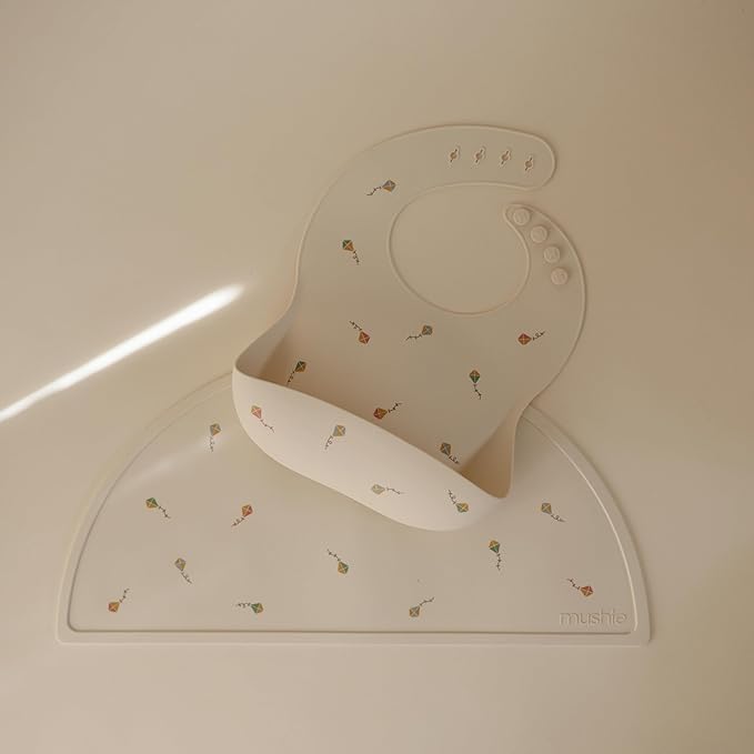 mushie Silicone Placemat for Kids | BPA-Free Non-Slip Design (Kites)