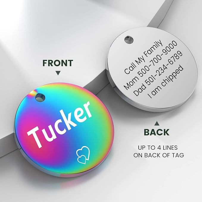 YEHANTI Dog Tags Engraved for Pets Personalized, Custom Stainless Steel Dog - Image 2