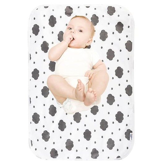 Baby Diaper Changing Pad, 21 5/8" x 31.5" Waterproof Changing Pad Liners 2Pack - Reusable Soft and Absorbent Portable Changing Mat(Cloud2PCS)