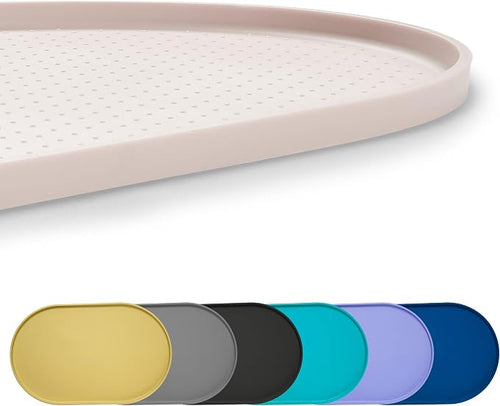 100% Waterproof 0.5" Raised Edge BPA Free Silicone Dog Food Mat, Pet Cat by Yacee