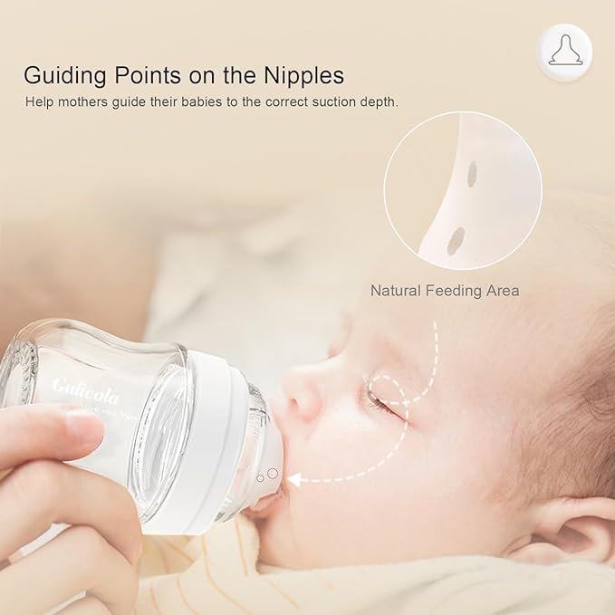 Gulicola Natural Flow Baby Bottle Silicone Nipple Level 4, Fast Flow (LL), 9+ Months, 3 Counts (Pack of 1)