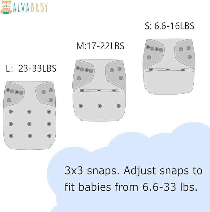 ALVABABY Halloween Baby Cloth Diapers One Size Adjustable Washable Reusable for Baby Girls and Boys 1 Pack with 2 Inserts AMD136-2TA