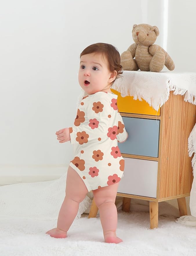 Jimonda Bamboo Baby Bodysuit Long Sleeve Infant Romper Soft Boy Girl Unisex Newborn Clothes One Piece Outfits Summer Fall