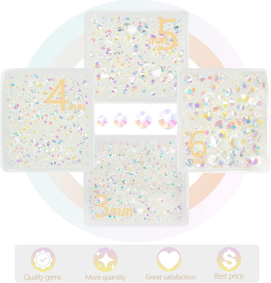 Transparent AB Resin Rhinestones w B7000 Jewelry Glue for Bedazzling Crafting 3mm 4mm 5mm 6mm Clear White AB Flatback Jelly Stones Bulk SS10-SS30 Diamonds Gems Charms for Nails Tumblers Crafts