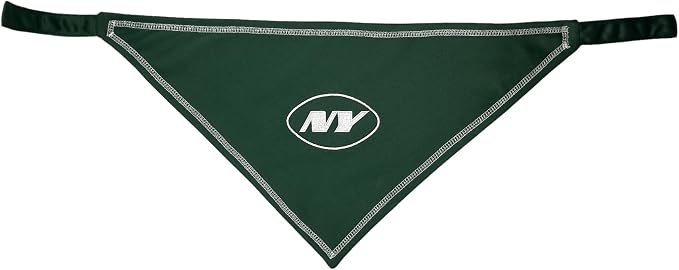 Pets First NFL New York Jets TIE Bandana, Size Small/Medium. Dog Bandana Scarf - Image 2