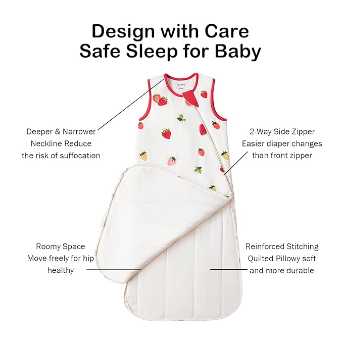 BubblePanda Rayon Made from Bamboo Sleep Sack 12-18 Months 0.5 Tog Soft Lightweight Toddler Sleep Sack 1t for Babies 2-Way Zipper Wearable Blanket Baby 12 Months