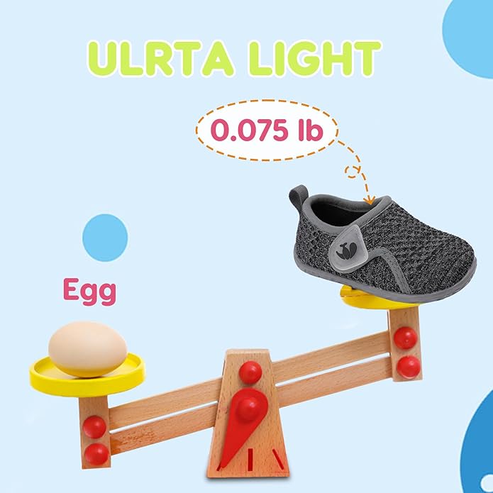 FEETCITY Baby Boys Girls First Walking Shoes Infant Sneakers Crib Shoes Breathable Lightweight Slip On Shoes
