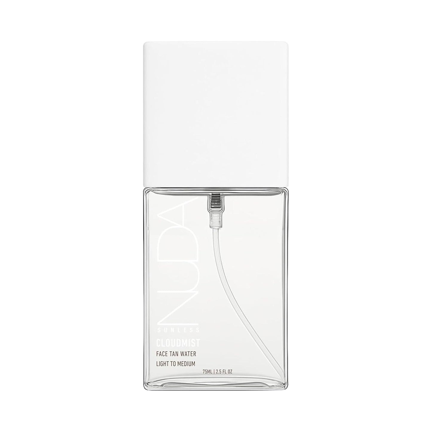 Nuda Face Tan Water | Lightweight and Clear Self Tan Face Mist | Cruelty Free Face Tanner Water with Natural Ingredients | Buildable Spray Tan Solution (75 mL)