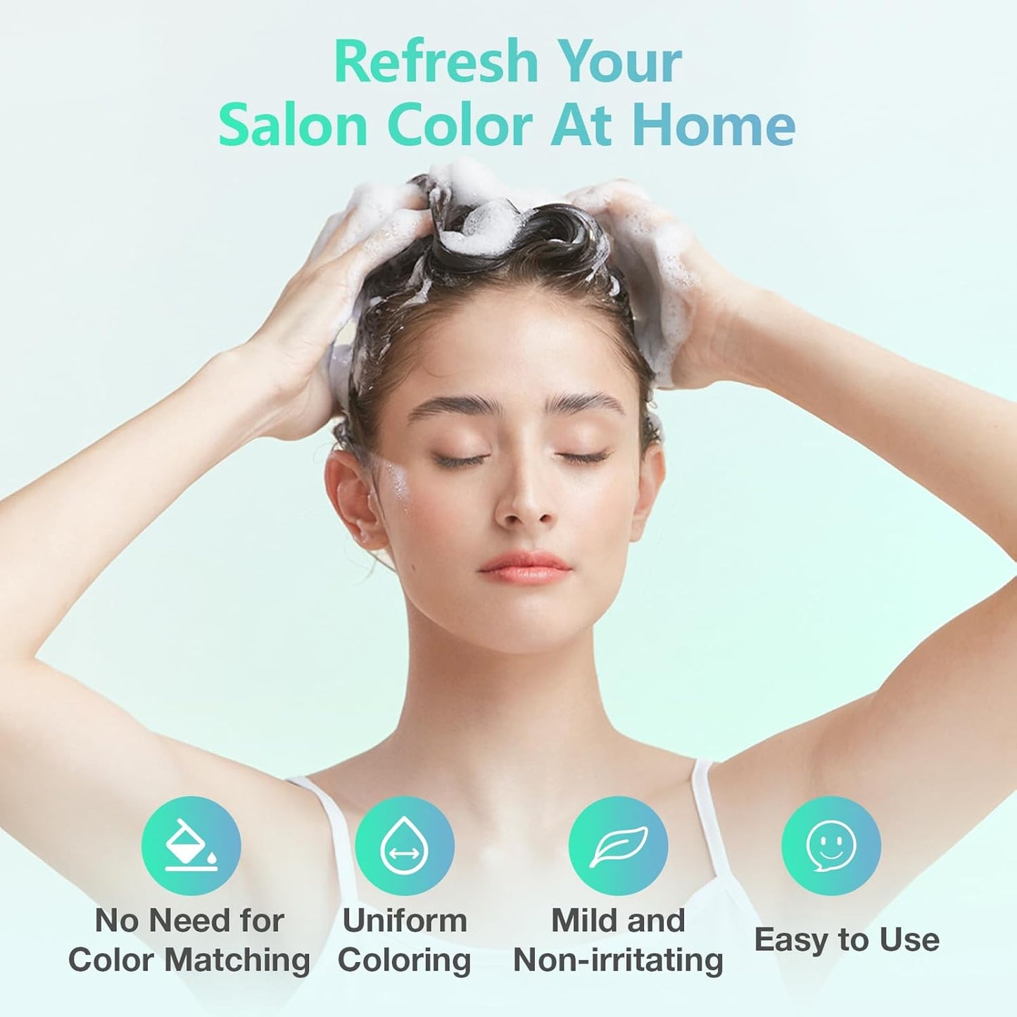 Leorx 3 In 1 Wine Red Color Hair Dye shampoo, For Refresh and Instant Herbal Coloring For Women&Men - Tintes Para El Cabello Profesional